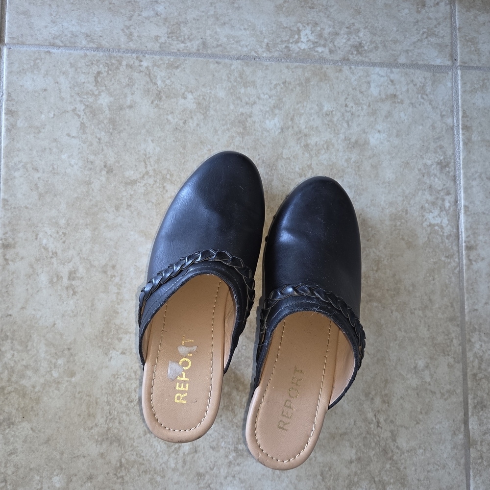 Report Black Women's Mules Clogs Size 8 *READ* - Picture 1 of 4